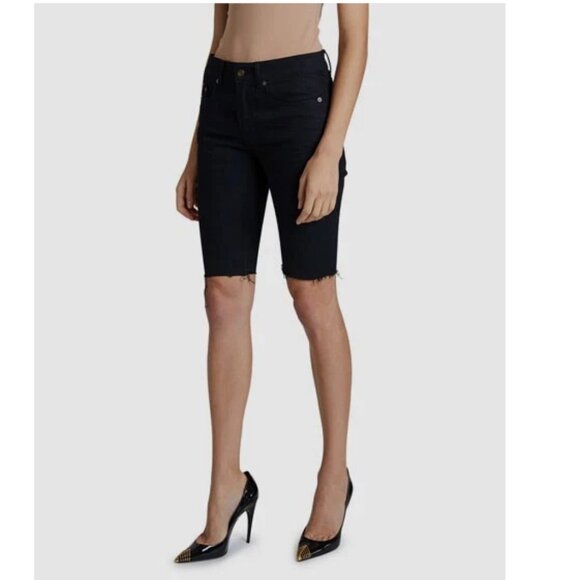 Saint Laurent Black Denim Bermuda Shorts - Picture 1 of 16